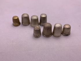 8x Thimbles - Four are Silver