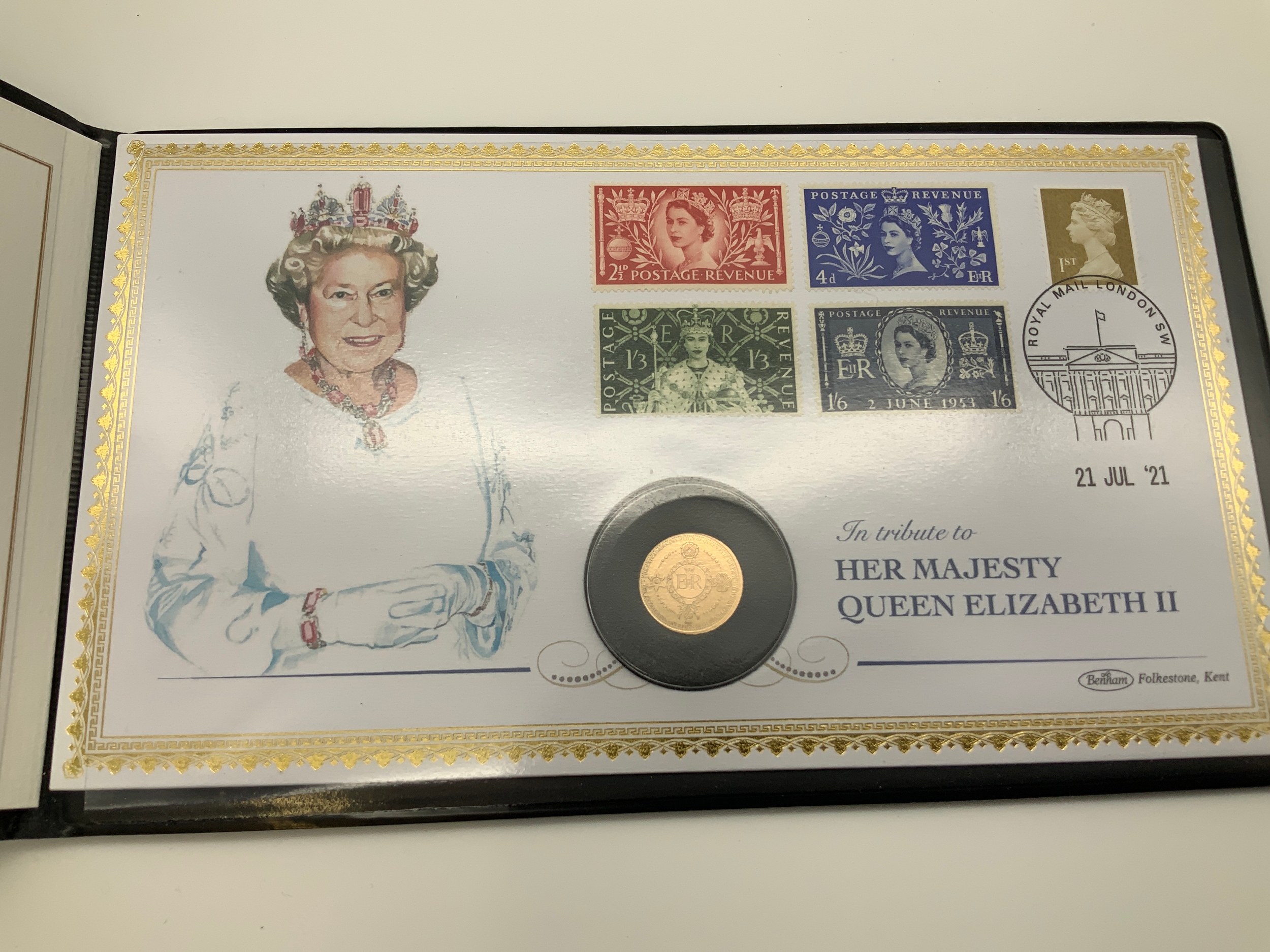 Gold Proof Coin Cover - Queen Elizabeth II's Platinum Jubilee