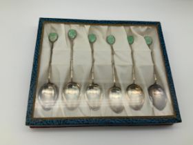 Cased Set of Silver Teaspoons - Total Weight 54g