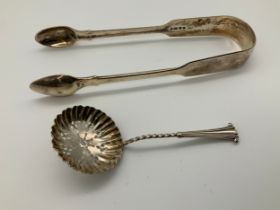 Silver Sugar Nips and Casting Spoon - 55g