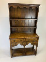 Oak Pot Board Dresser - 90cm Wide x 36cm Deep x 162cm High