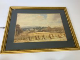 Signed Framed Watercolour - Henry Harris Lines