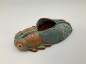 Barnstaple Art Pottery - C H Brannam Bug Wall Pocket - 1891 - 13cm Long