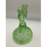 Uranium Glass Lamp Base