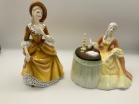 2x Royal Doulton Figurines - Sandra and Meditation