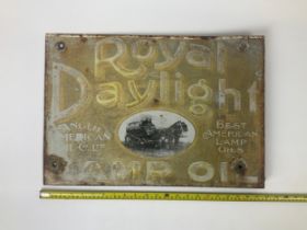 Double Sided Enamel Sign - Royal Daylight Lamp Oil