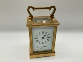 Brass Carriage Clock - Charles Frodsham, London