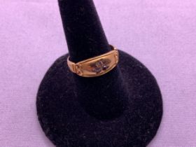 18ct Gold Gypsy Ring - Size I - 2.8g