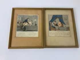 Pair of Framed Risque Prints