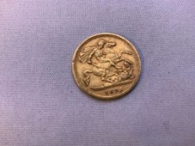 1895 Gold Half Sovereign