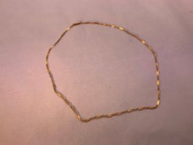 9ct Gold Necklace - 42cm - 3.4g