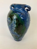 Barnstaple Art Pottery - C H Brannam Frederic Braddon Vase - 33cm High