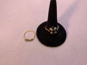 2x 9ct Gold Rings - Size Q and L - 3.1g
