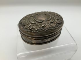 Silver Oval Fitted Ring Box - 62g