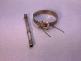 Sampson Mordan Propelling Pencil and Silver Bangle