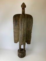 Large Tribal Art 19th Century Ivory Coast West Africa Carving - Senufo Poro Society Bird - 166cm