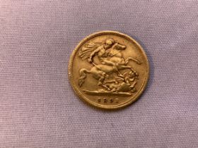 1895 Gold Half Sovereign