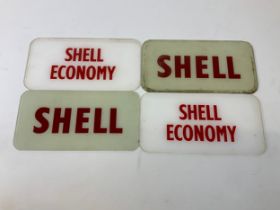 Signs for Shell Petroleum - 2x Glass and 2x Perspex