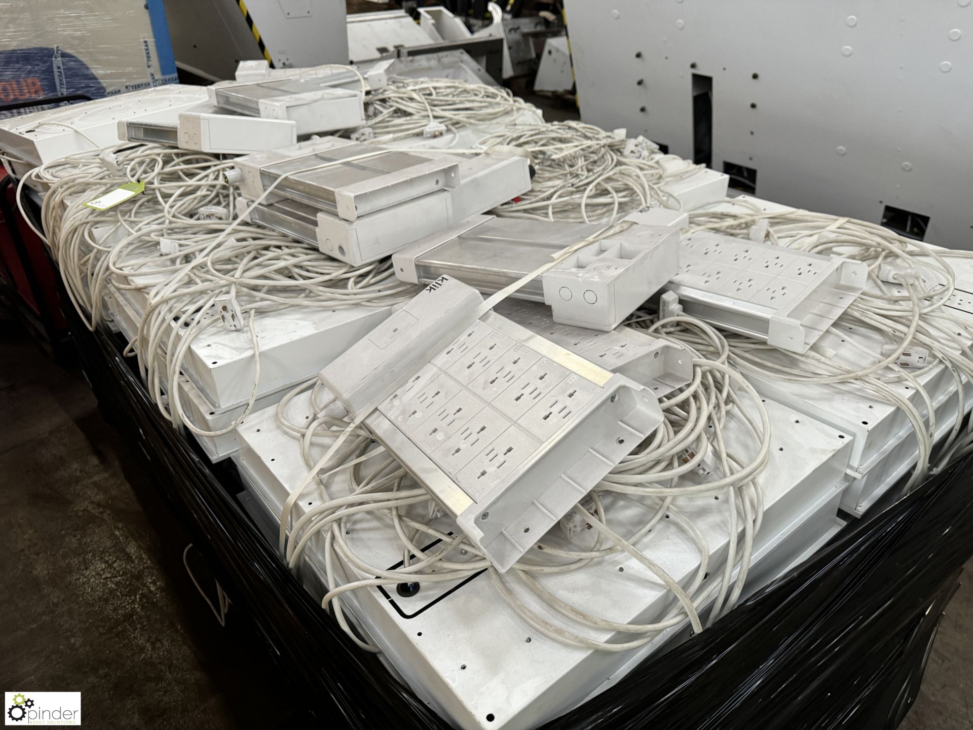 Approx 96 LED Suspended Ceiling Light Panels, with 12 Klik 10-plug socket boxes to pallet (please - Image 7 of 7