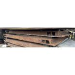 Heavy duty steel Crane Mat, 3200mm x 2440mm x 160mm, with timber inserts