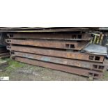 Heavy duty steel Crane Mat, 3730mm x 2440mm x 160mm, with timber inserts