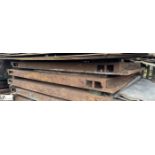 Heavy duty steel Crane Mat, 3200mm x 2440mm x 160mm, with timber inserts