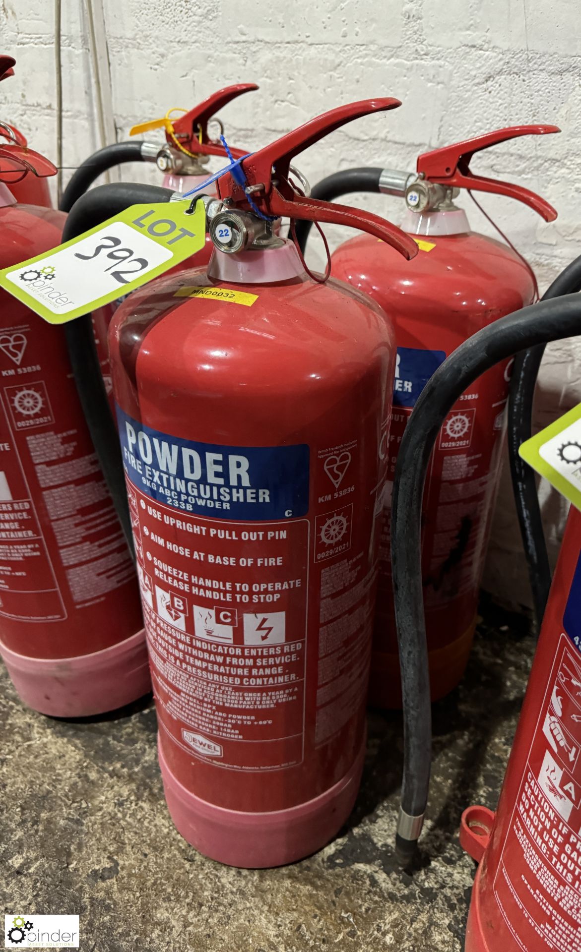 2 Powder Fire Extinguishers, 9kg