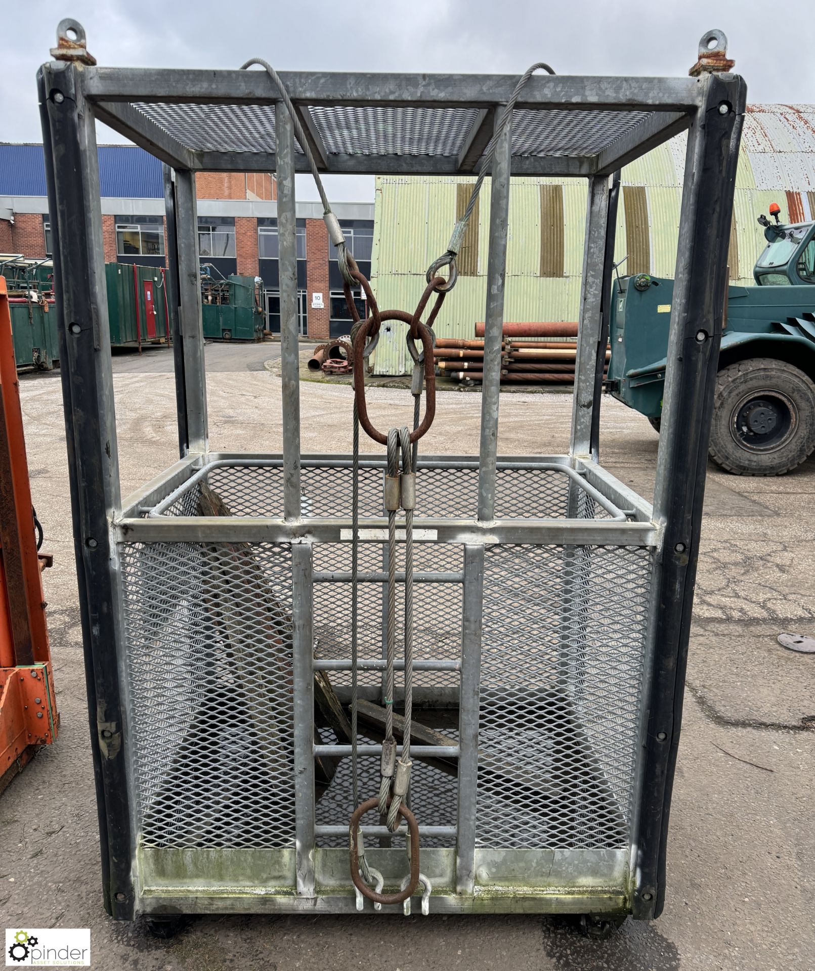 Crane type Man Lift Cage, swl 500kg, 3 person, 1500mm x 1000mm x 2300mm - Image 3 of 4