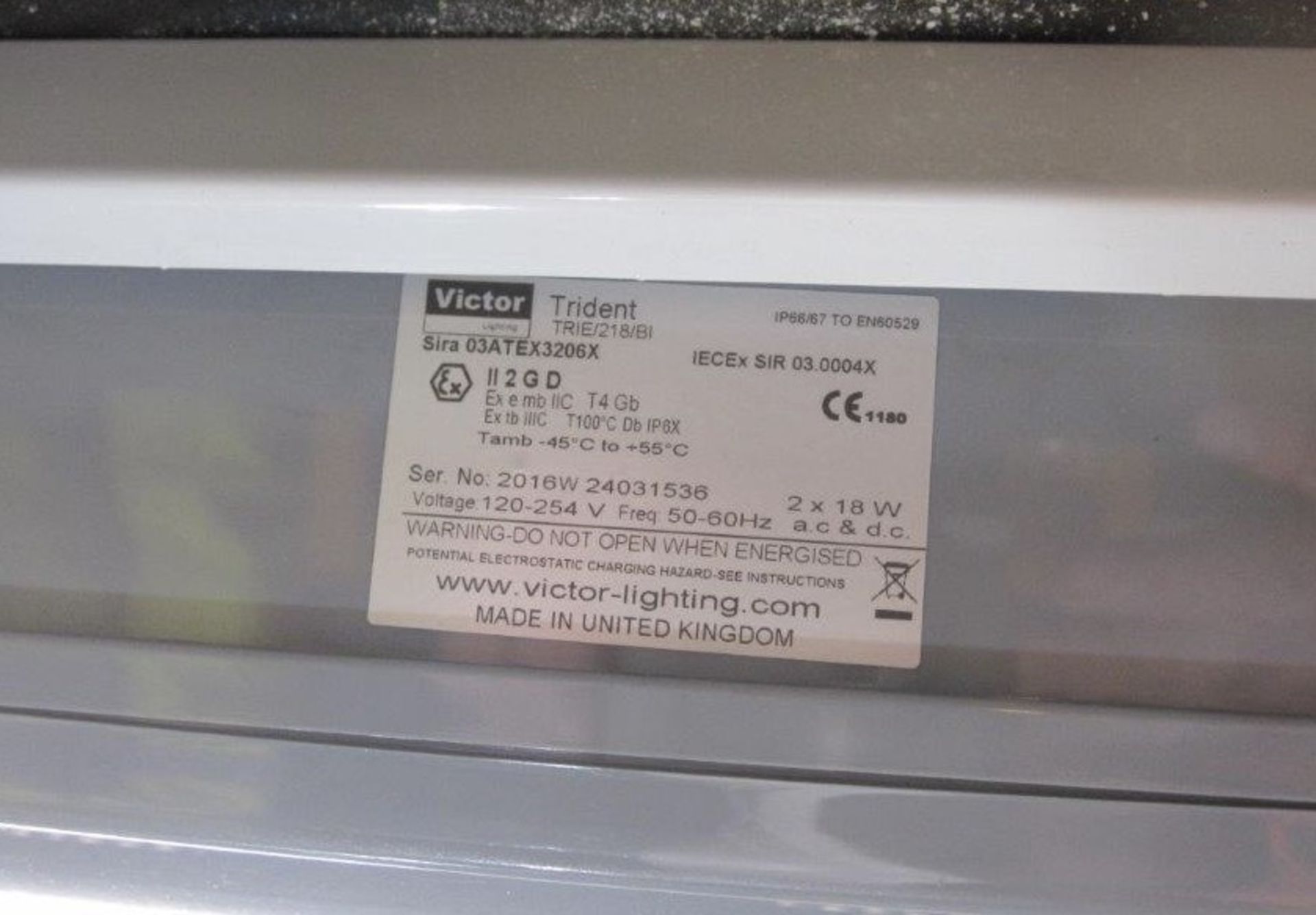 Victor Trident flameproof twin Fluorescent Light F - Image 7 of 7