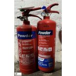 2 Powder Fire Extinguishers, 2kg