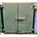 Fabricated heavy duty double door Storage Cabinet, 2050mm x 1020mm x 2130mm, with lifting eyes