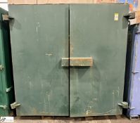 Fabricated heavy duty double door Storage Cabinet, 2050mm x 1020mm x 2130mm, with lifting eyes