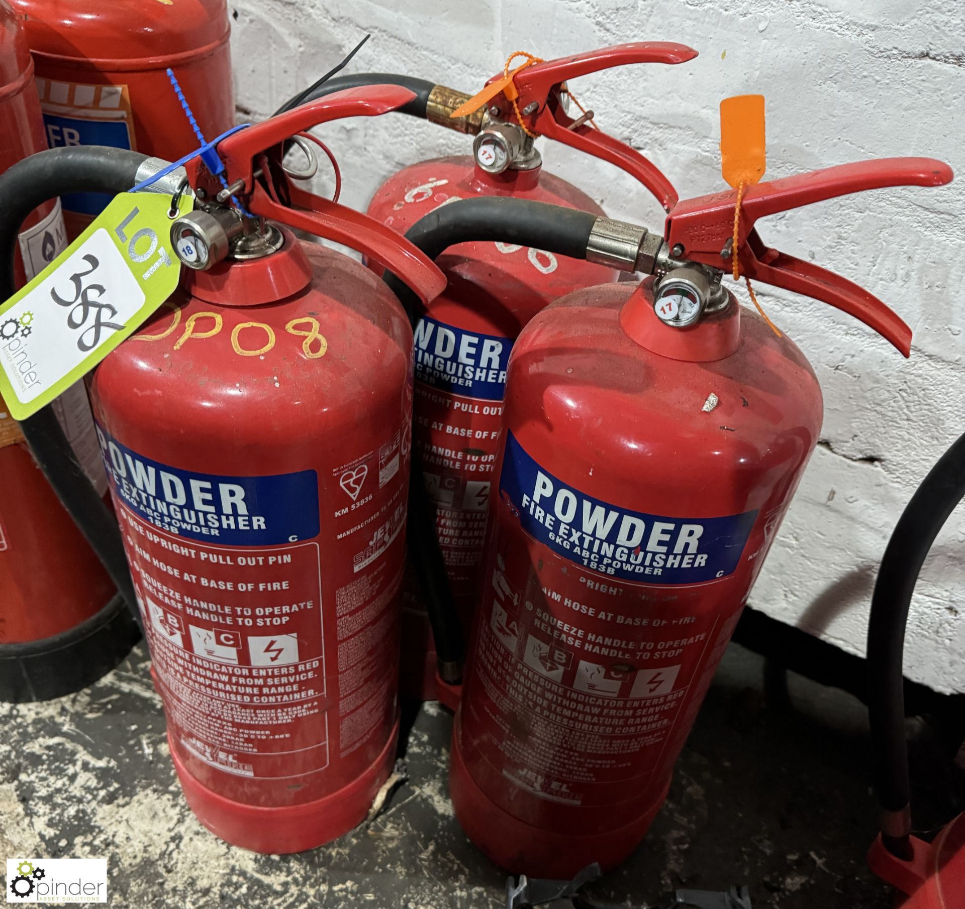 3 Powder Fire Extinguishers, 6kg
