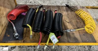 4 coiled Air Lines, unused and 2 coiled Air Lines, used