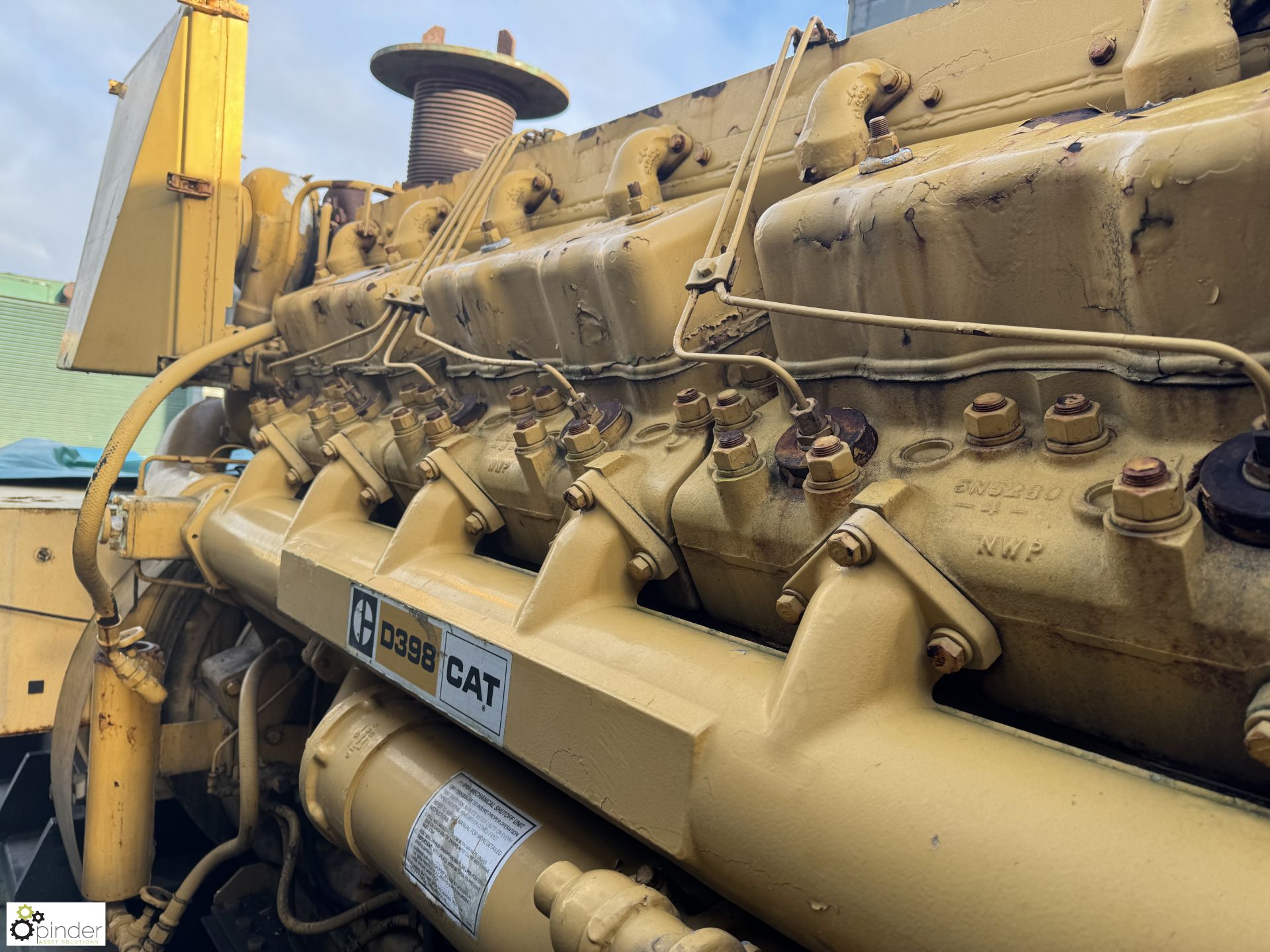 Caterpillar skid mounted Generator, 1,000kva with CAT D398 engine, 800HP 12-cylinder, engine - Image 8 of 23