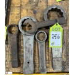 5 various Flogging Spanners