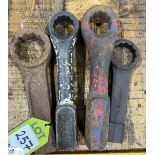 4 various Flogging Spanners