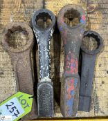 4 various Flogging Spanners