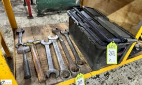 Quantity various Hand Tools including spanners, hammers, pipe grips, etc
