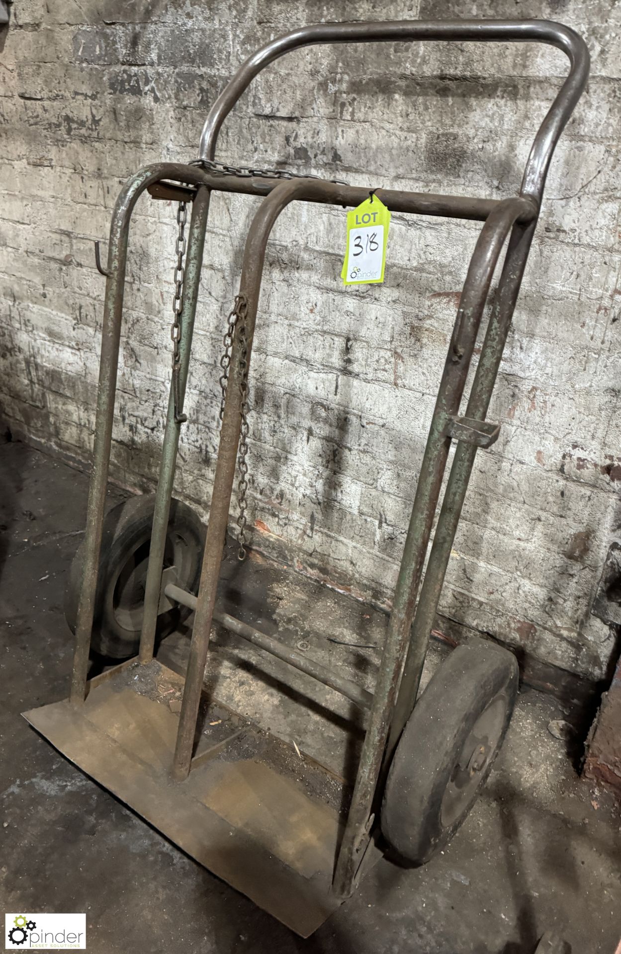 Tubular framed twin Bottle Trolley