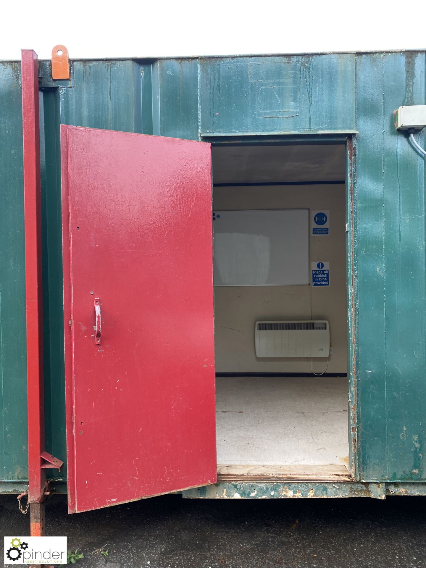 Secure Jackleg Office Cabin, 6250mm x 2700mm x 2600mm (not including legs), with electric wall - Image 3 of 9