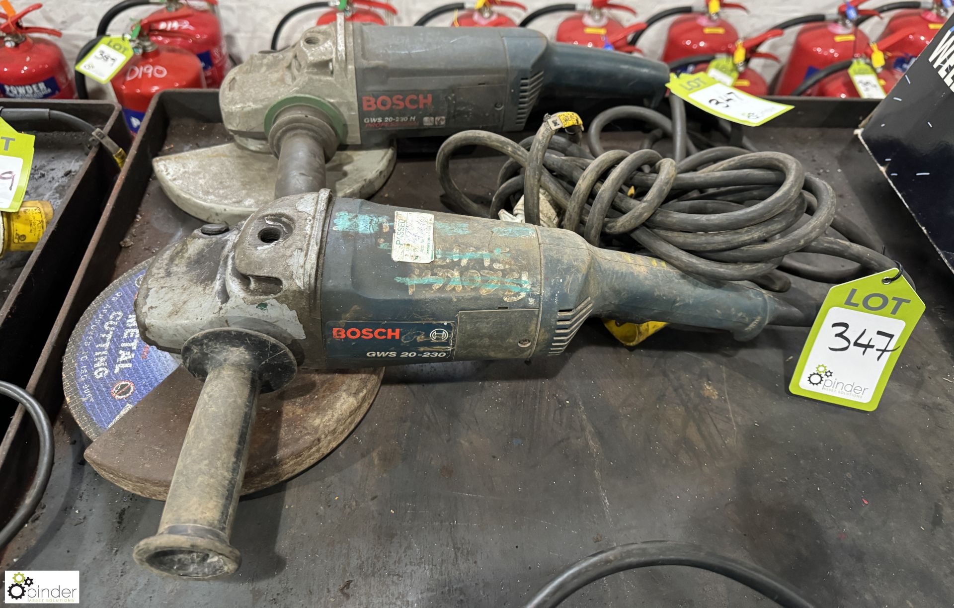 2 Bosch GWS 20-230 Angle Grinders, 110volts