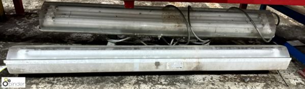 2 CEAG flameproof twin fluorescent Light Fittings, 1400mm