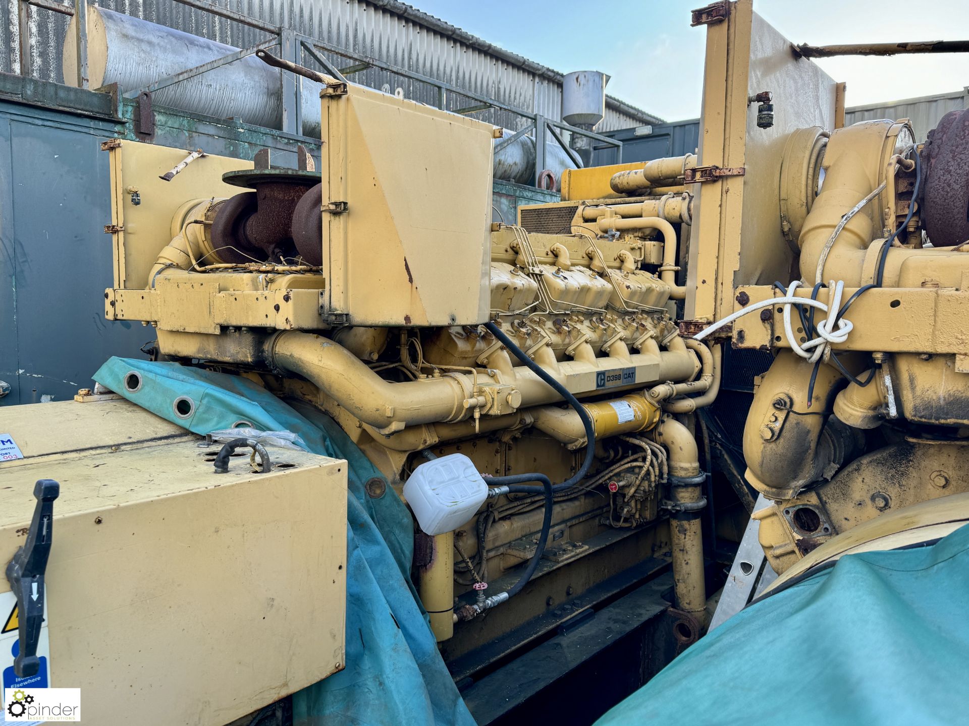 Caterpillar skid mounted Generator, 1,000kva with CAT D398 engine, 800HP 12-cylinder, engine - Image 5 of 28