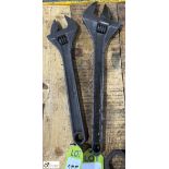 2 various adjustable Wrenches