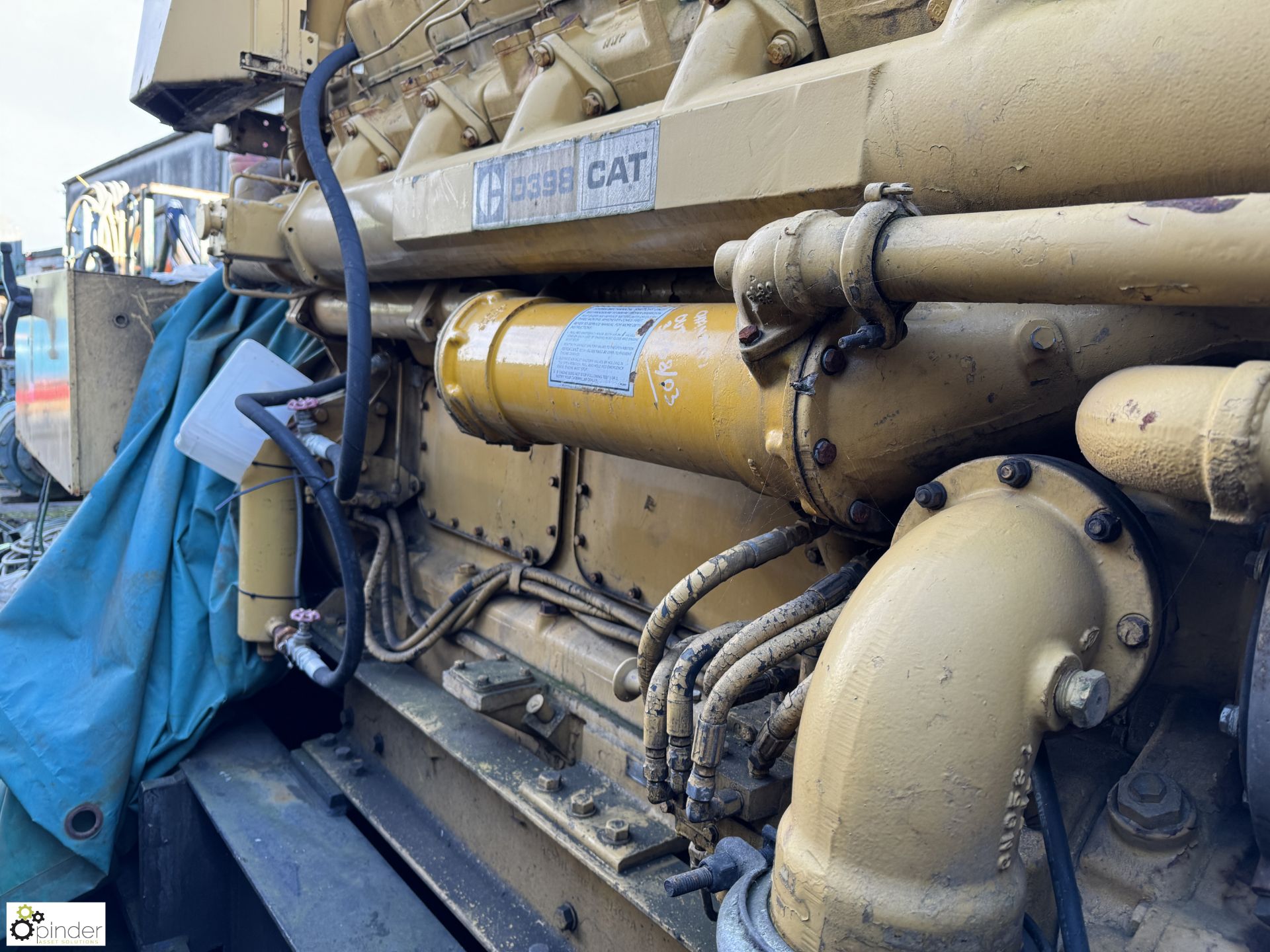Caterpillar skid mounted Generator, 1,000kva with CAT D398 engine, 800HP 12-cylinder, engine - Image 11 of 28