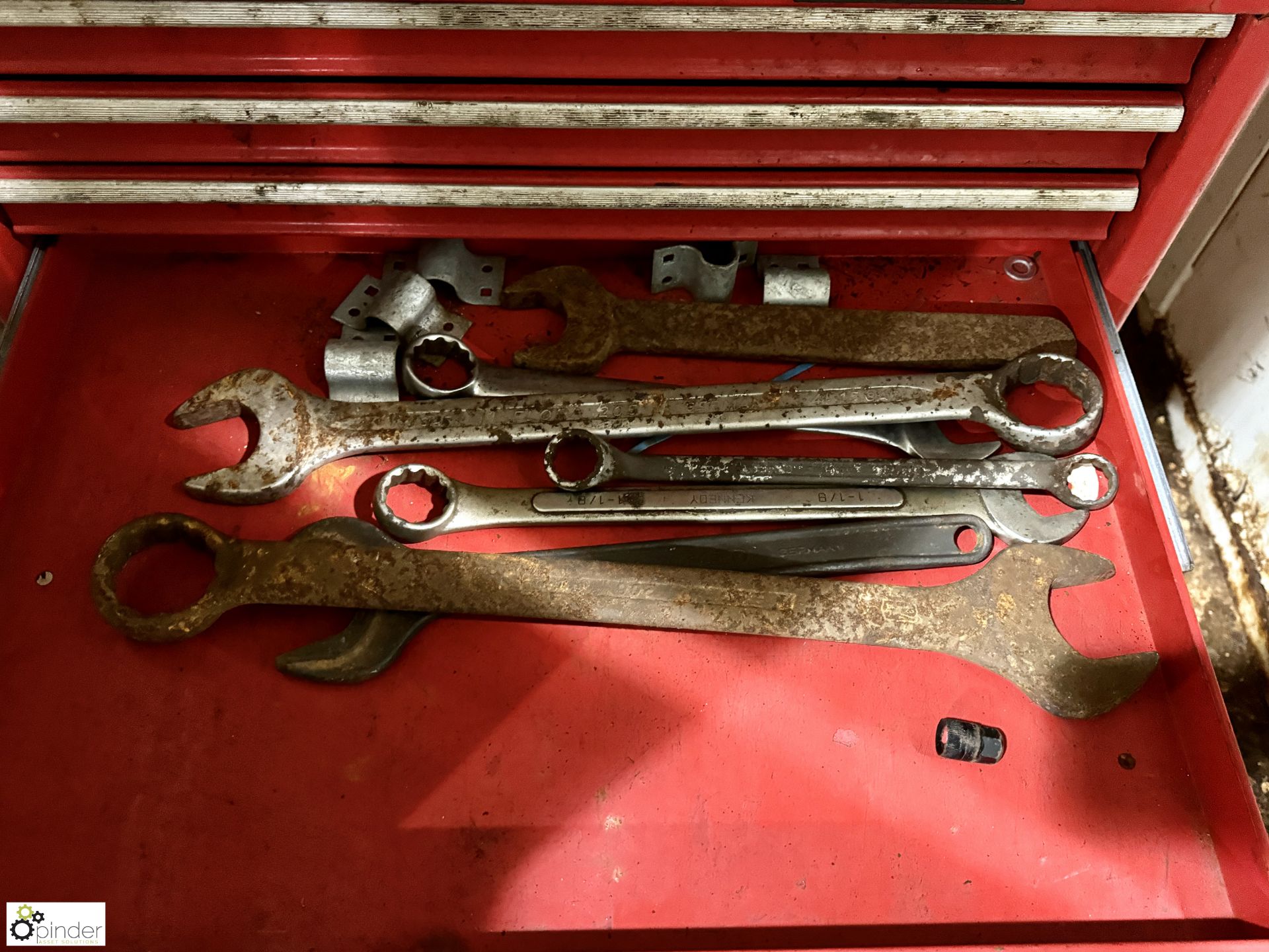 Senator 7-drawer Tool Cabinet, including spanners, wire brushes, snips, etc (located in lot 405) - Image 5 of 9