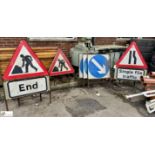 6 steel Road Signs