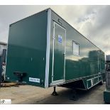 Trailer type Accommodation Unit, comprising office 3000mm x 2450mm, with window door, plug points,