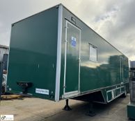 Trailer type Accommodation Unit, comprising office 3000mm x 2450mm, with window door, plug points,